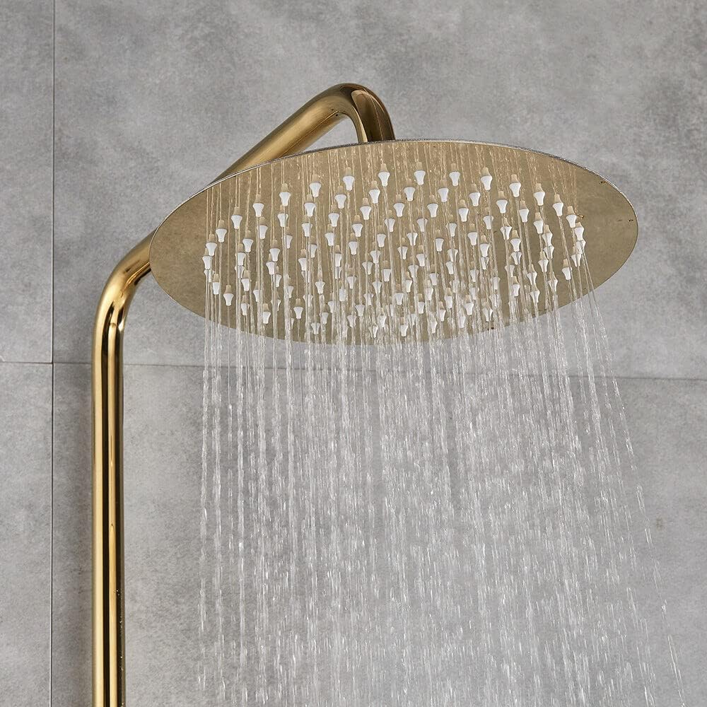 Shower Faucet Shower Panel Hand Shower Rainfall Shower Set Bathroom Shower System Shower Rod Set Mixer Tap Shower Head Adjustable Stainless Steel With Overhead Shower Antique - QUORE