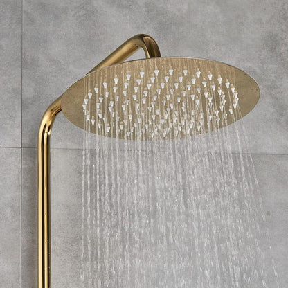 Shower Faucet Shower Panel Hand Shower Rainfall Shower Set Bathroom Shower System Shower Rod Set Mixer Tap Shower Head Adjustable Stainless Steel With Overhead Shower Antique - QUORE