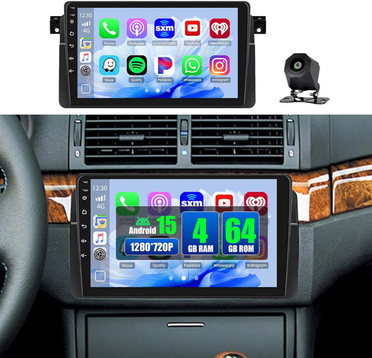 Android Autoradio – Car Audio Systeem – Multimedia Speler – Navigatiesysteem – Touchscreen Radio – 9 Inch IPS Scherm – Draadloze CarPlay & Android Auto – GPS Navigatie met Offline Kaarten - QUORE