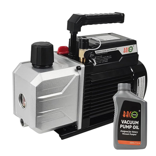 Vacuümpomp – Vacuüm Pomp – HVAC Pomp – Koeltechniek Pomp – Airconditioning Pomp – 4,5 CFM Zuigcapaciteit – 1/3 HP Motor - QUORE