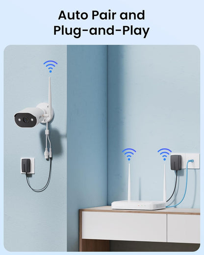 Bewakingscameraset – Beveiligingscamera – IP Camera – Wifi Camera – Dome Camera – 2K 3MP Resolutie – WiFi 6 Verbinding – 2-Weg Audio – Personen- & Voertuigherkenning – Nachtzicht Kleur