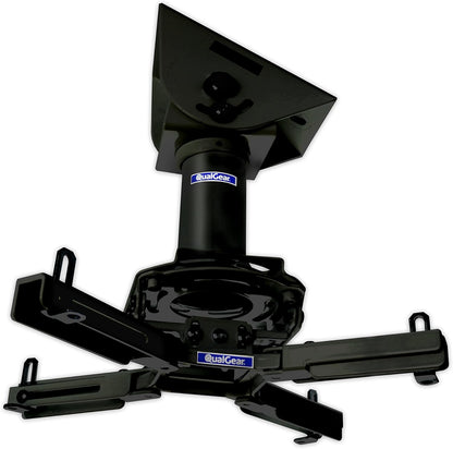 Projector plafondbeugel – Projectorbeugel – Plafondbeugel – Projectormontagekit – Ophangbeugel – Zwart voor gewelfde plafonds – 360° draaibaar, kantelbaar en rolbaar