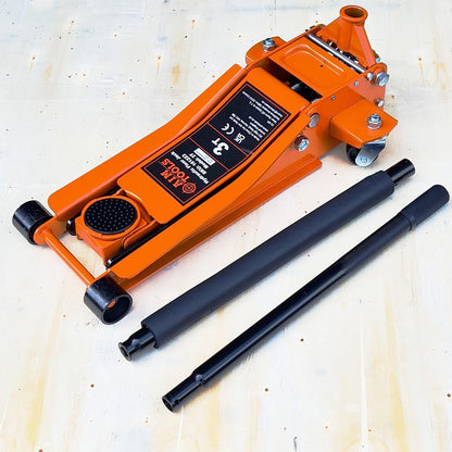 AIM Tools Hydraulische krik, 3T draagkracht, garagekrik, laag profiel, max. hefhoogte 500 mm, garagekrik voor SUV's en terreinwagens 161223