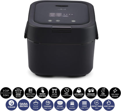 Inductie-Rijstkoker – Rijstkoker – Elektrische Rijstkoker – IH-Rijstkoker – Compacte Rijstkoker – 0,54 Liter Voor 1 Tot 3 Personen – 7 Rijststanden En 5 Multifunctionele Programma’s