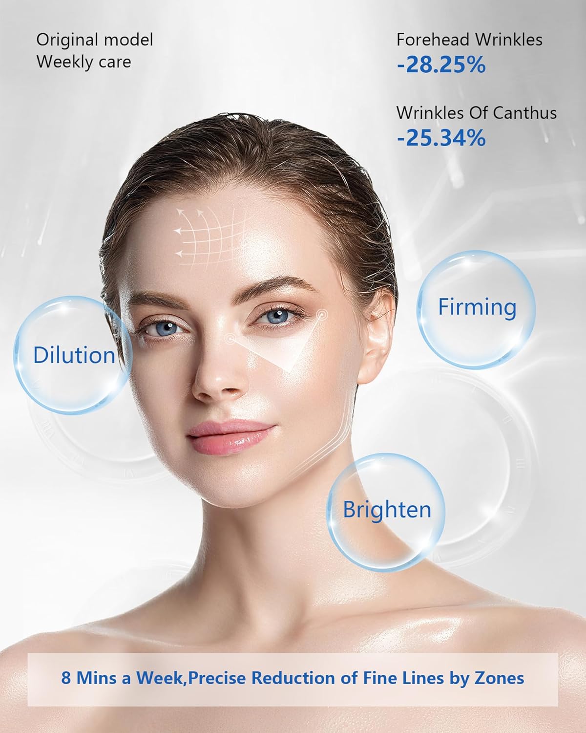 Red Light Radio Frequency Beauty Device, Red Light Therapy + RF + EMS 3-in-1, Face Massager for Face Tightening, Skin Tightening, Anti-Aging, Skin Rejuvenation