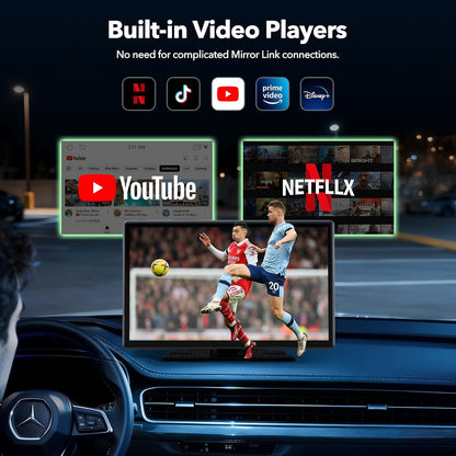9 Inch Carplay Scherm – Android Auto Scherm – Auto Multimedia Speler – Touchscreen Navigatie – Backup Camera – Draadloos Wifi – Spraakbesturing Siri & Google Assistant