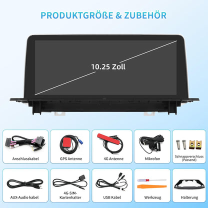 Android 14 Autoradio – Multimedia Systeem – Navigatie Unit – Infotainment Speler – Touchscreen Radio – 10,25 Inch HD IPS Scherm – Draadloos CarPlay & Android Auto