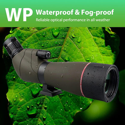 Spotting Scope – Verrekijker – Monoculair – Kijker – Observatiescope – 20-60x Vergroting – 80mm Objectiefdiameter – Waterdicht – Antifog Design
