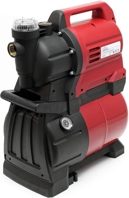 Waterpomp met membraanketel 19l drukketel tuinpomp drukschakelaar 1300W 4500 l/h