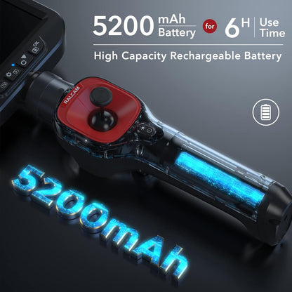 Ralcam Endoscoopcamera, 6,2 mm, endoscoopcamera, 360° draaibaar, 4,3 inch HD 720P, inspectiecamera met licht, buiscamera, camera's met 6 leds, IP67 waterdicht, 1 m kanaalcamera, stuurendoscoop