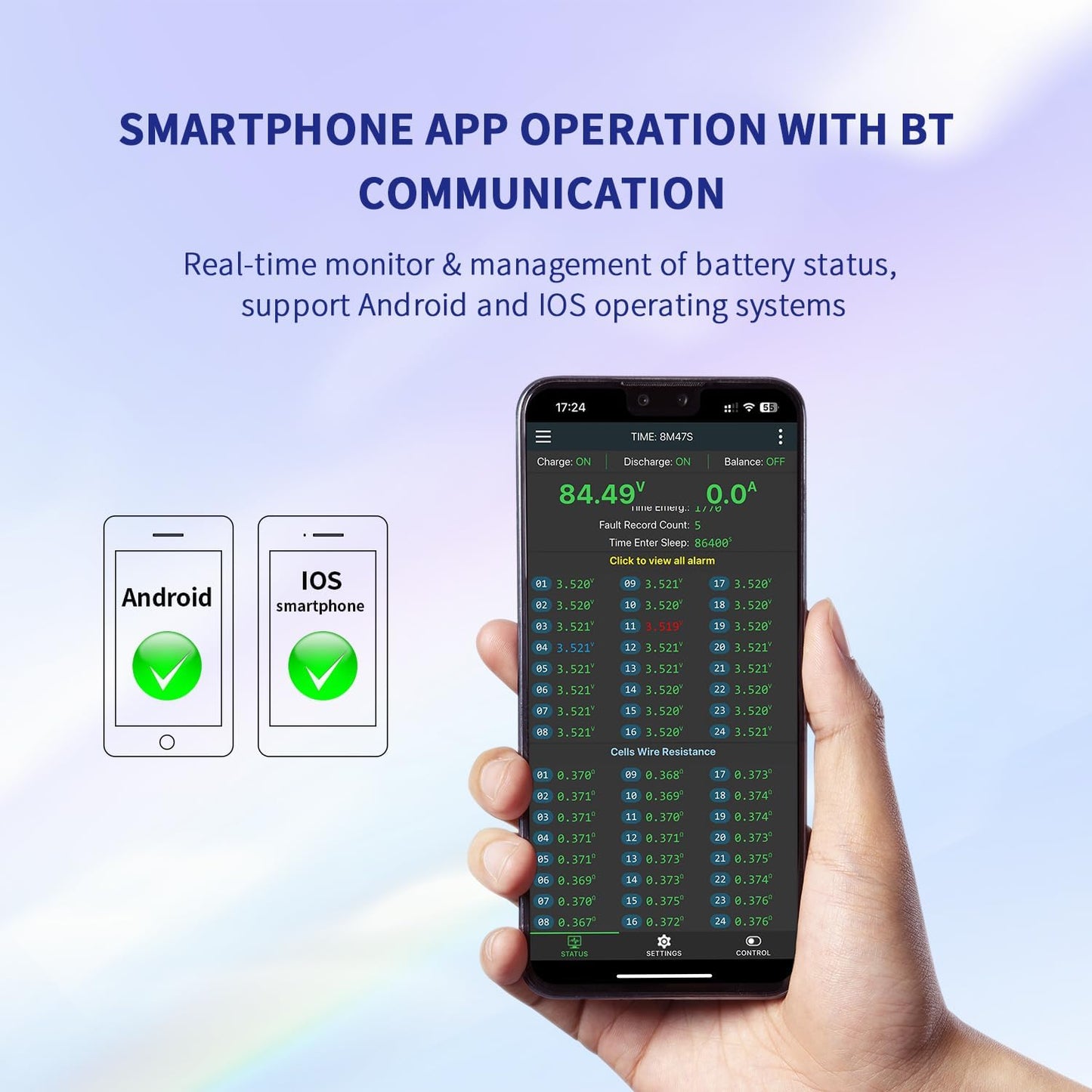 LB2A Smart Active Balancer BMS voor Li-ion NCM LFP LiFePo4 LTO Battery Management System 3S tot 24S 150A 200A 300A met APP Control 12V 24V 48V 60V 72V 84V (200A, 7-20S)