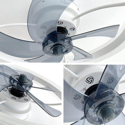 Wildcat plafondventilator met verlichting, stille moderne LED met afstandsbediening Timer ventilator plafondlamp ventilatorlicht voor woonkamer slaapkamer eetkamer (Wit, 50CM)