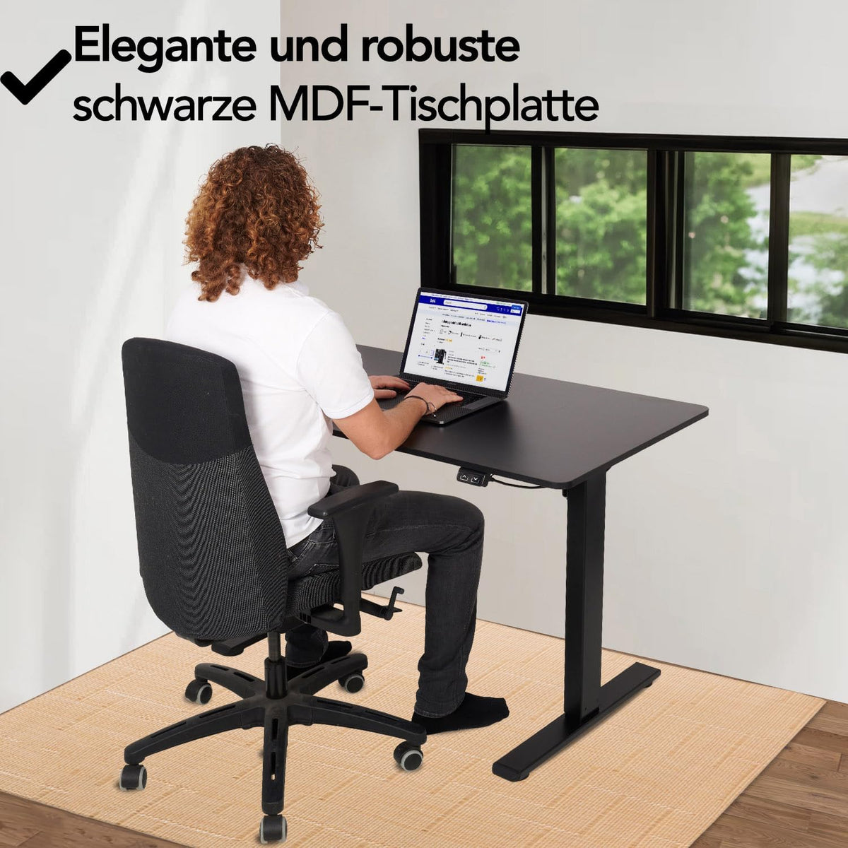 Brixy Zit Sta Bureau - Elektrisch Verstelbaar In Hoogte - 140 x 60 CM - Zwart