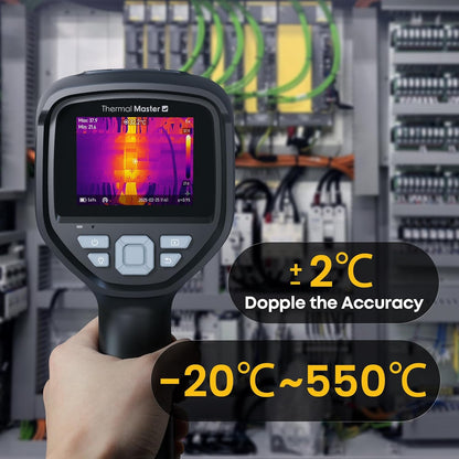 Warmtebeeldcamera Thor002 Infraroodcamera Super Resolutie 512 x 384 3,5 inch IPS-Scherm met 2M pixels visuele camera, -20 °C - 550 °C voor industriële en huisinspecties