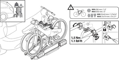 Menabo 79205 E-Dison Fietsendrager voor koppeling, e-bike