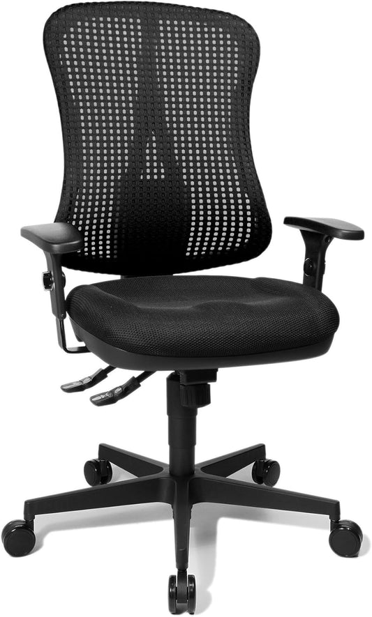 Topstar He20Pbc00 Head Point Sy P4, Ergonomische Bureaustoel, Gevormde Zitting, Stoffen Bekleding, 46 X 50 X 114 Cm, Zwart
