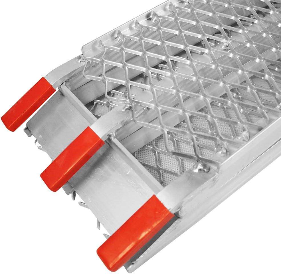 Oprijplaat aluminium opvouwbaar – 226cm 340kg – motoroprijplaat oprijsteun oprijplank