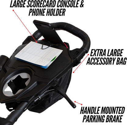 Bagboy Nitron 3 Wiel Golfkarretje Auto Open/Sluit Grafiet/Houtsk