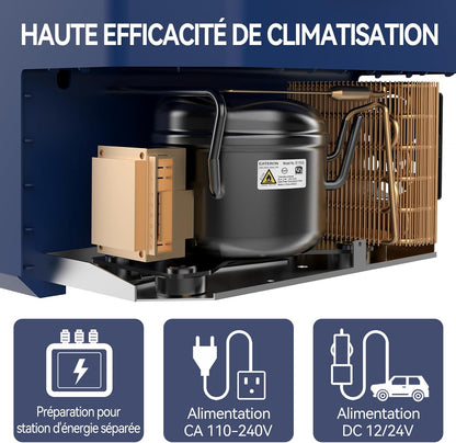 BINGI Compressor Koelbox, 30 Liter Draagbare Auto Koelkast, 12/24 V DC en 230 V AC, Mini-koelkast Voor Auto, Vrachtwagen, Camping, Camper en Thuis