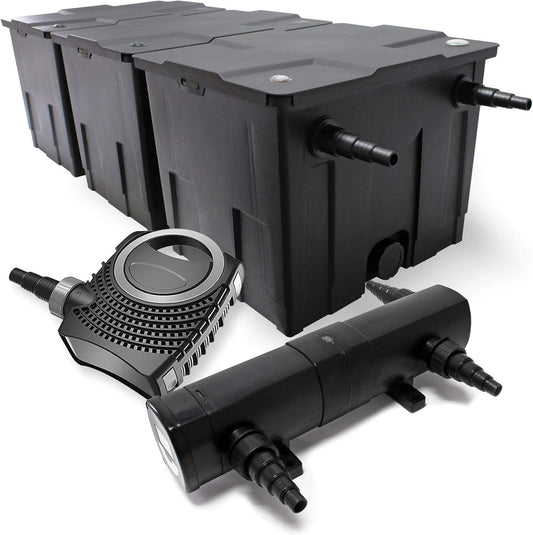 Bio-vijverfilter set 90.000 l SuperEco vijverpomp 80 W UVC-unit 36 W