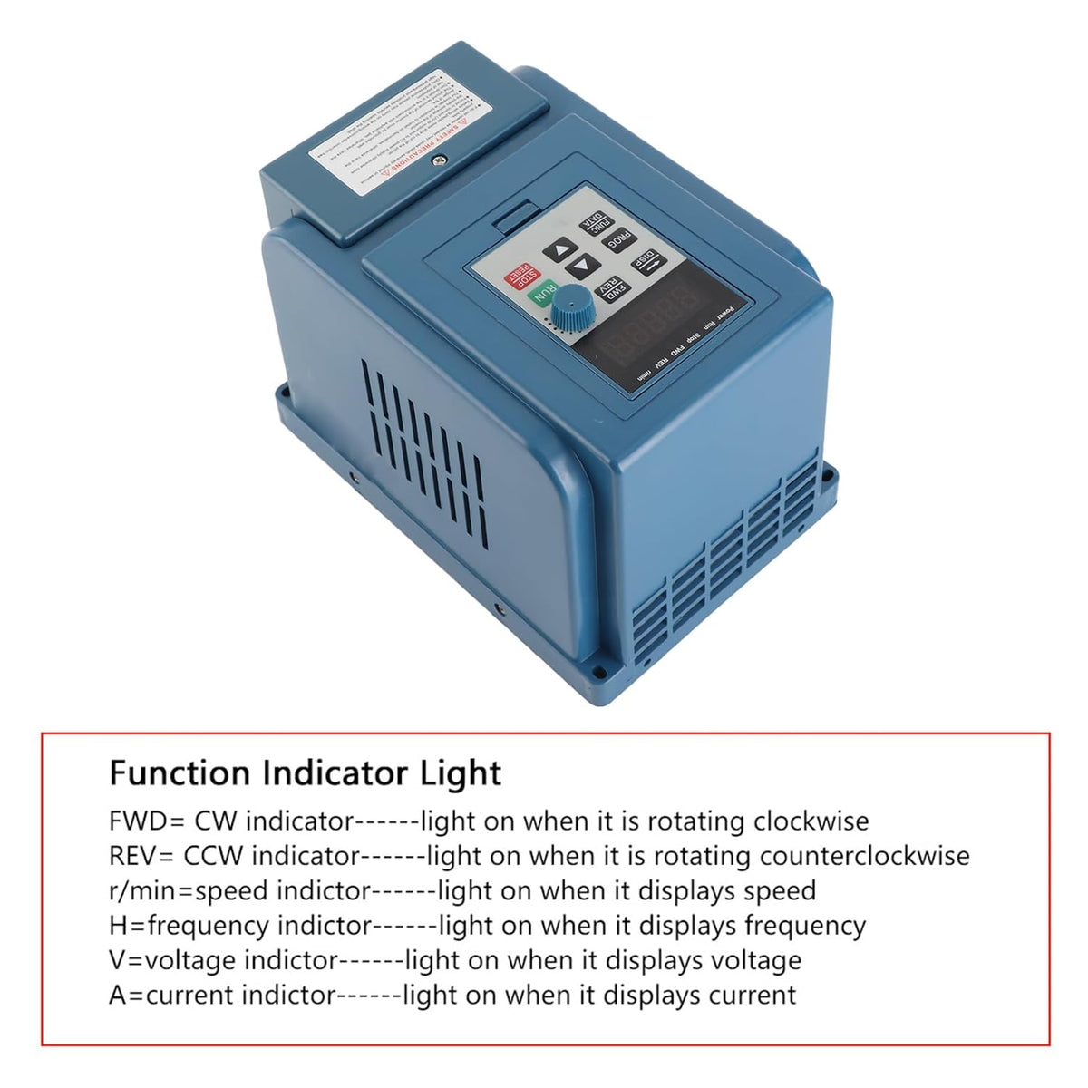 Garosa Frequentieomvormer 4KW, AC 380V 3-Fase VFD Snelheidsregelaar, Digitaal Display, Waterdicht, 12A, voor CNC-Frezen
