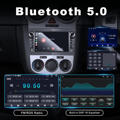Autoradio Opel – Auto Stereo – Inbouw Radio – Multimedia Speler – Navigatiesysteem – Draadloze CarPlay & Android Auto – HD Achteruitrijcamera & Canbus Adapter