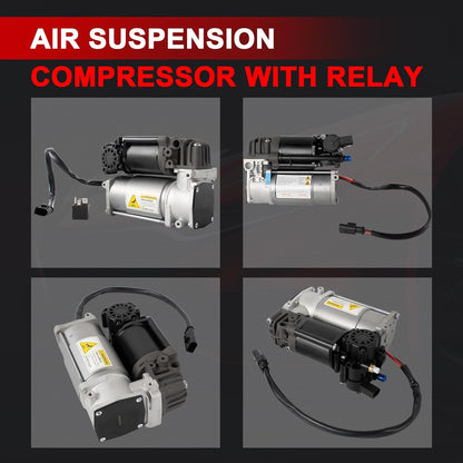 Luchtveringcompressor met relais, compatibel met Mercedes E-Klasse W212 S212 2009-2016 CLS C218 X218 Persluchtsysteem OE# 2123200104 2123200404 4154033230 462380018