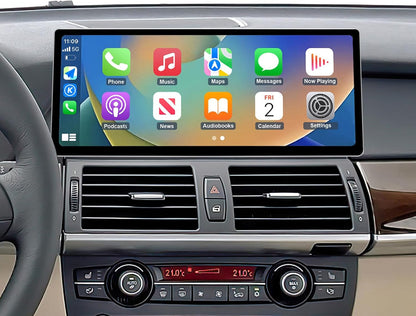 12,3 inch touchscreen autoradio – inbouwradio – multimedia systeem – auto stereo – navigatiesysteem – Draadloos Apple CarPlay & Android Auto – Compatibel met BMW X5/X6 E70 E71 (2007-2010) met CCC-systeem