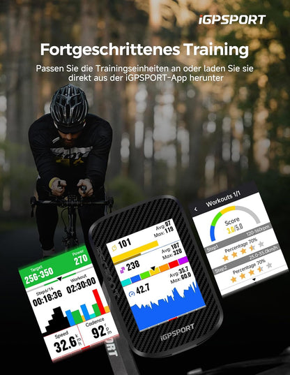 iGPSPORT BSC300T GPS fietscomputer, draadloos, touchscreen en toetsen, MAP-navigatie, trainingsfunctie, Bluetooth, ANT+