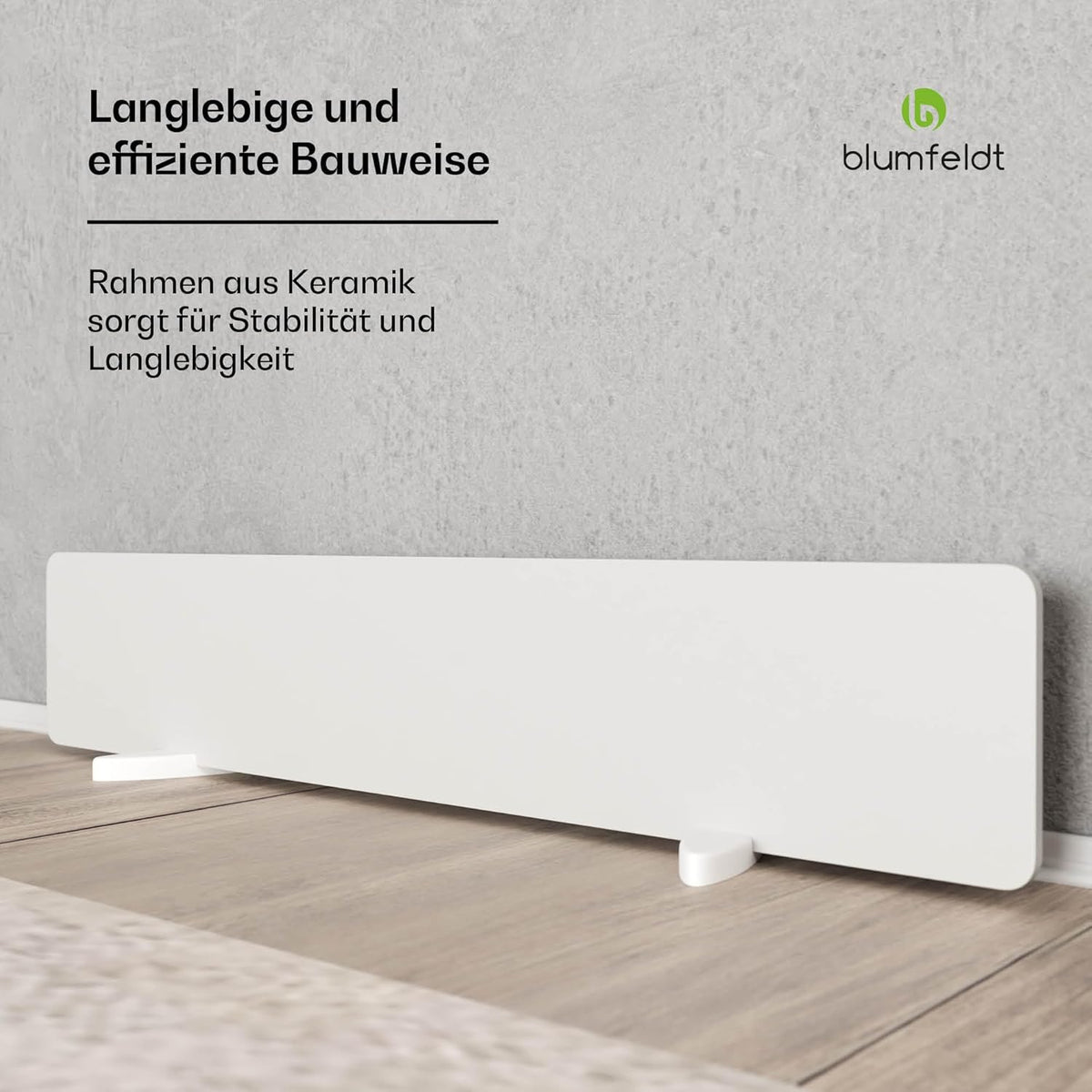Blumfeldt Drywave Infraroodstraler voor Wandmontage - 50 W, Set Van 3, IP24, Keramisch Lichaam, Sneldrogend & Standaard, Wandmontage Of Vrijstaand, Voor Binnen, Wit