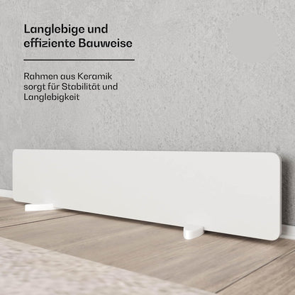 Blumfeldt Wand Infrarood Radiator 50 W - Set van 2, Sneldrogend & Gelijkmatig, IP24, Keramisch Lichaam, Wandmontage of Vrijstaand, Voor Binnen, Wit