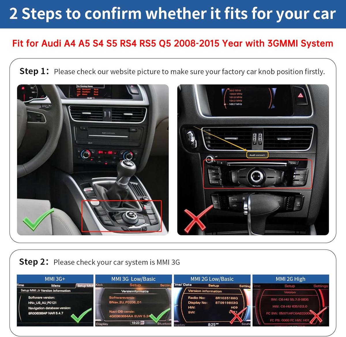 Draadloze CarPlay Android Auto Adapter – CarPlay Retrofit Kit – Mirrorlink Interface – Infotainmentsysteem Upgrade – Stembediening Siri Google – Compatibel Audi MMI 3G 2009-2015