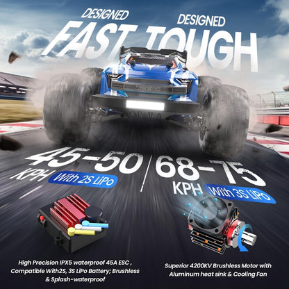 <font dir="auto" style="vertical-align: inherit;"><font dir="auto" style="vertical-align: inherit;">        DEERC H16E Remote Control Car 1:16 Brushless Motor 68km/h, 4WD High-Speed Racing Car with 2 Batteries for 40 Minutes Running Time, 2.4GHz RC Car