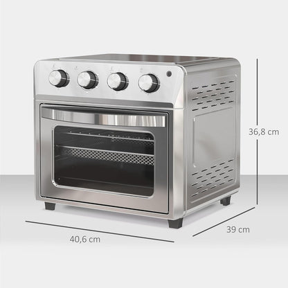 Mini Heteluchtoven – Mini Oven – Convectie Oven – Airfryer – Heteluchtfriteuse – 24 Liter Inhoud – 1600 Watt Vermogen - QUORE