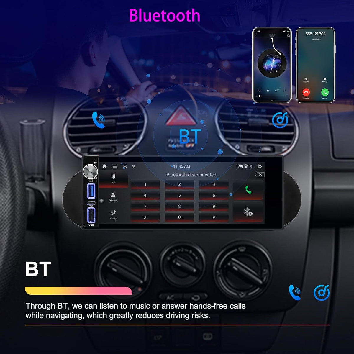 Android autoradio met GPS-navigatie, HD-scherm, touch-display met Carplay Canbus autoradio, vervanging voor Audi Q3 A1 8X 8U 2011-2018, 8U1035670D 8XA035193A