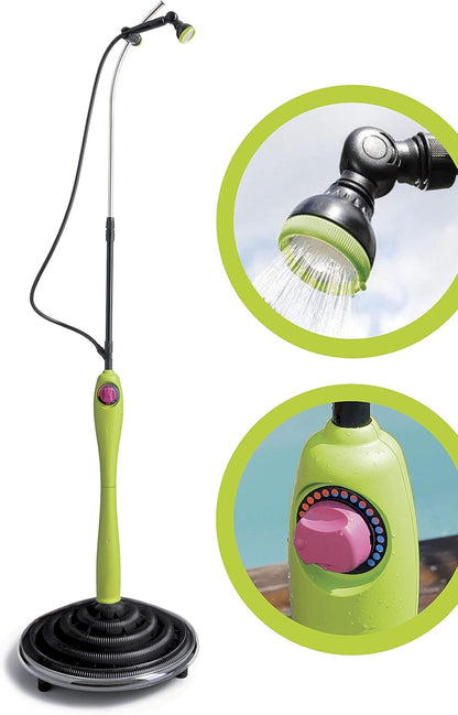 Zonnedouche – Tuindouche – Buitendouche – Zwembad Douche – Camping Douche – Verstelbare Hoogte 140-210 cm – Warm Water Op Zonne-energie Limoengroen