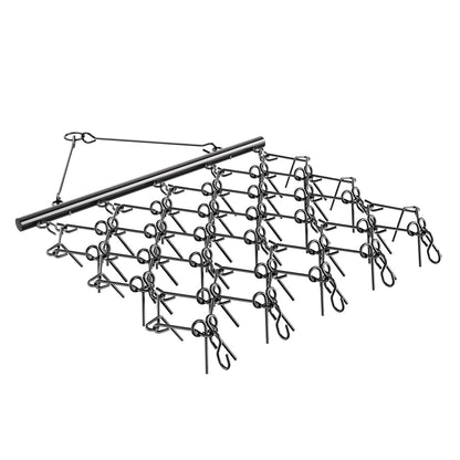 VEVOR Meadow harrow, 178 x 147 x 11 cm, 60 tooth pasture drag, suitable for ATV and UTV tractors, for soil preparation, sowing, grading landscapes and maintenance of gravel driveways