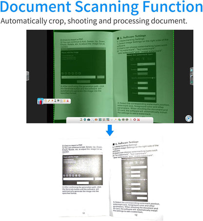 Documentcamera Slimme Draagbare Scanner met USB-functie voor Automatisch Bijsnijden, Gebruikt voor Het Scannen van Boeken en Het Digitaliseren van Boeken