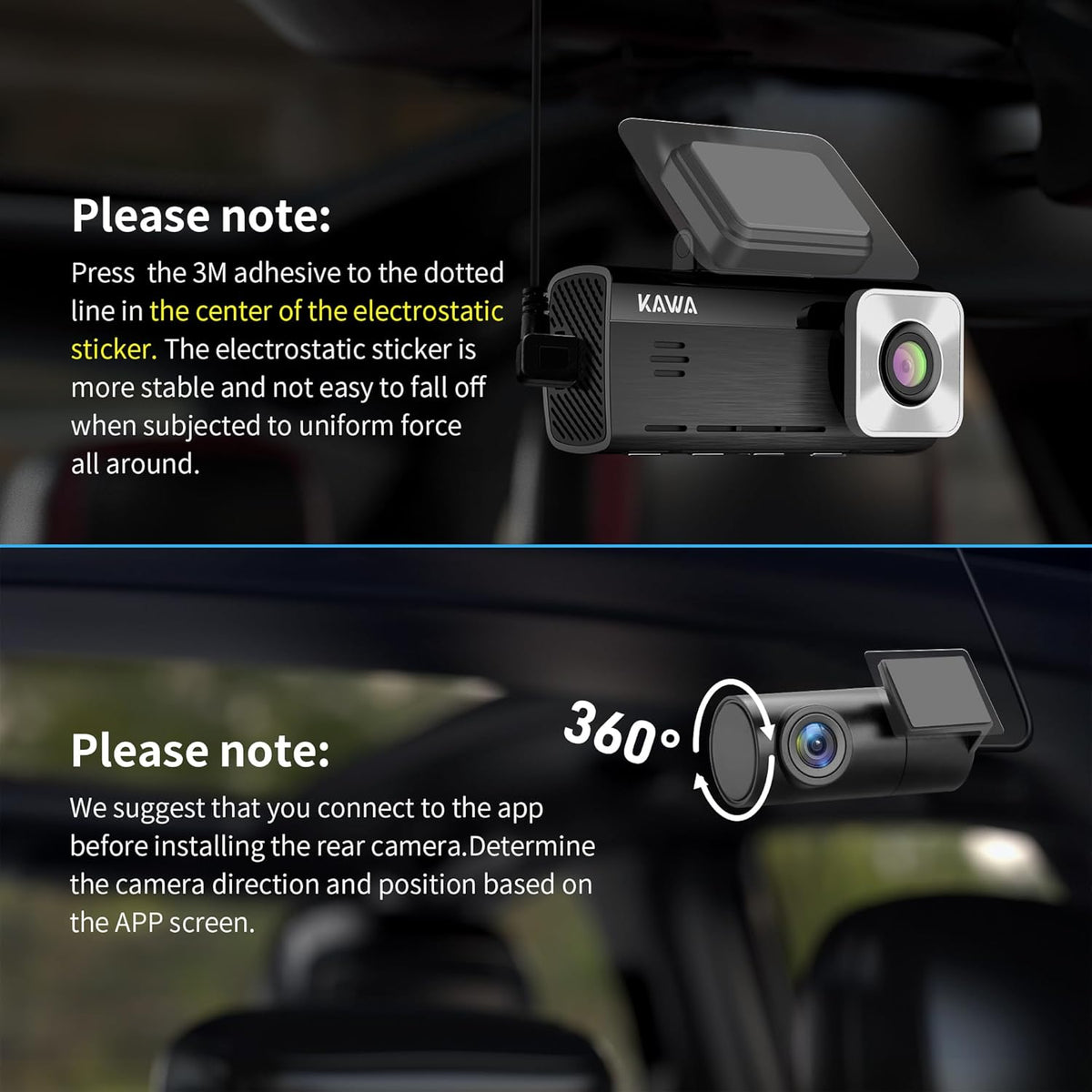 Dashcam – Autocamera – Rijcamera – Dashboardcamera – Voor En Achtercamera – 4K Voor + 1080P Achter – Nachtzicht In Ware Kleuren