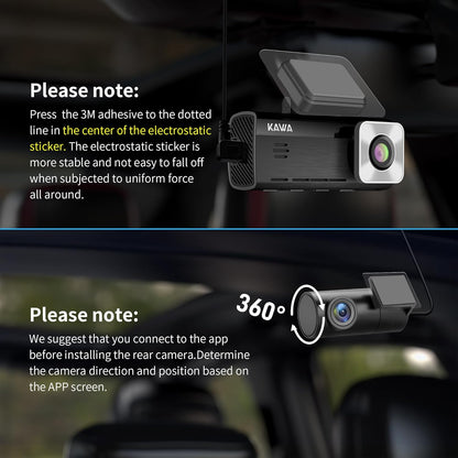 Dashcam – Autocamera – Rijcamera – Dashboardcamera – Voor En Achtercamera – 4K Voor + 1080P Achter – Nachtzicht In Ware Kleuren