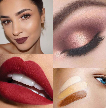 Professionele make-upset, 8 stuks, inclusief make-uptas, draagbaar, voor op reis, voor make-up, oogschaduw, lipgloss, verjaardag, Kerstmis, cadeauset
