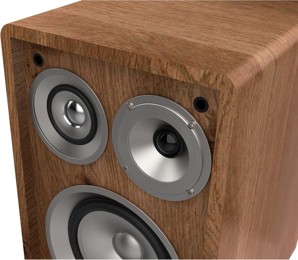 HiFi-luidsprekers – Luidsprekers – Speakers – Stereospeakers – Studio Monitoren – Walnoot Uitvoering – 3-Weg Ontwerp – 100 W per Speaker