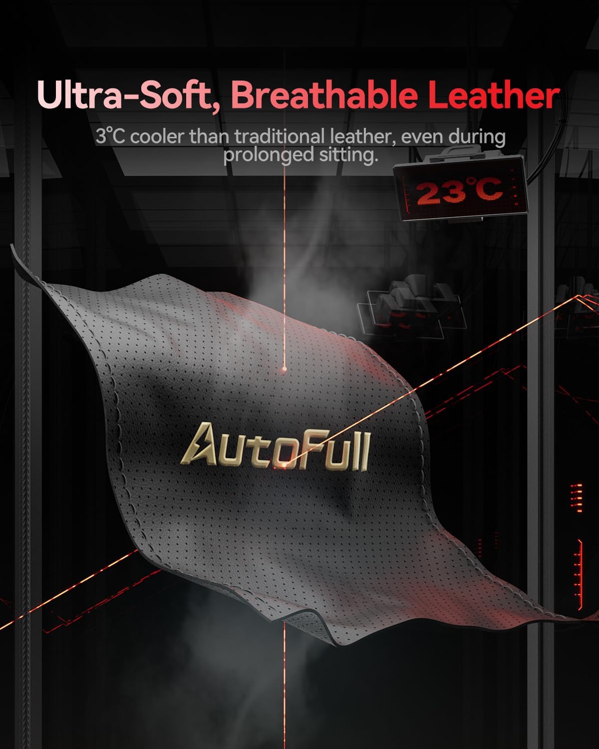 AutoFull M6 Ultra Gaming Stoel, Gaming-stoel met massagefunctie, 720° verstelbare armleuning, Auto Dynamic Tracking lendensteun, Ergonomische gaming stoel met voetsteun, Zwart