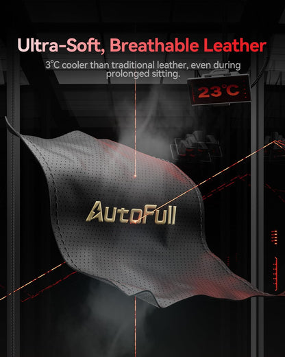 AutoFull M6 Ultra Gaming Stoel, Gaming-stoel met massagefunctie, 720° verstelbare armleuning, Auto Dynamic Tracking lendensteun, Ergonomische gaming stoel met voetsteun, Zwart