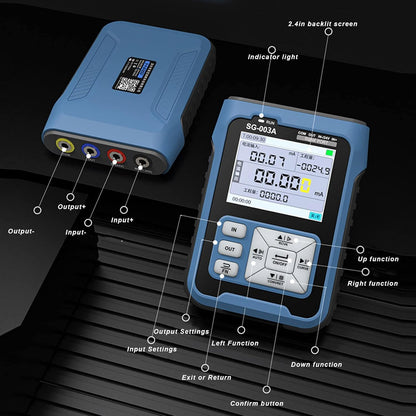 SG 003A Multifunctionele Signaalbrongenerator Meerdere Signaalmodi Automatische Uitgangsfunctie 2,4 Inch Digitale Display Spanning Frequentiegenerator voor PLC-systeemfoutopsporing EU-stekker