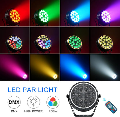 Parlicht – Podiumverlichting – DJ Licht – Disco Lamp – Feestverlichting – 100W RGBW 4-in-1 LED – Geluidsgestuurd Met DMX512 & Afstandsbediening