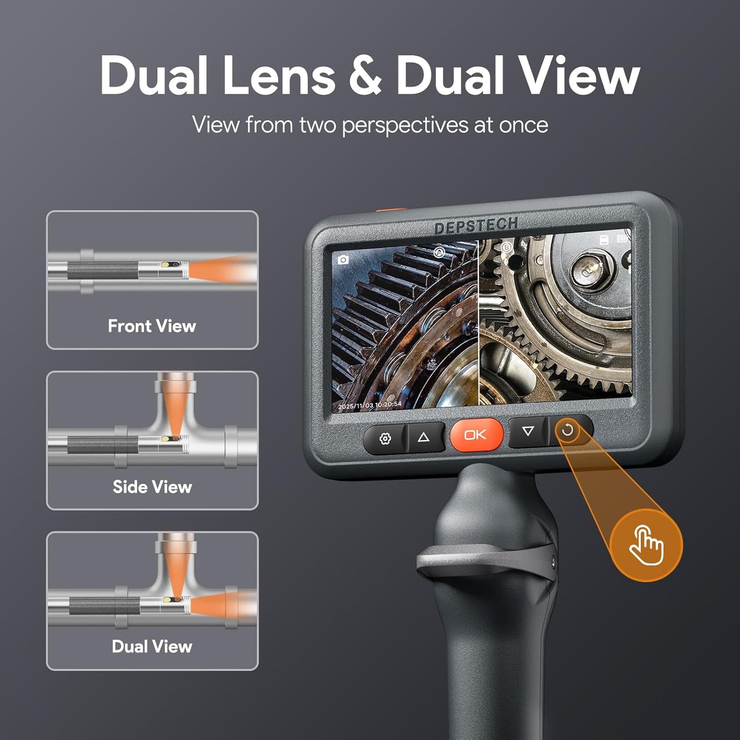 DS660DL Articulerende Borescope Camera met Licht