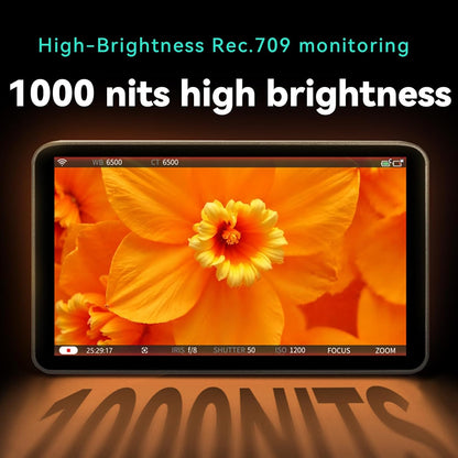 Portkeys LH7P 7" Camera Monitor 1000nit Touchscreen, Full HD 1920 * 1080, Wireless Camera Control for S0NY & Blackmagic, 4K HDMI In/Out, 3D LUT Output, Waveform, Lightweight Field Monitor