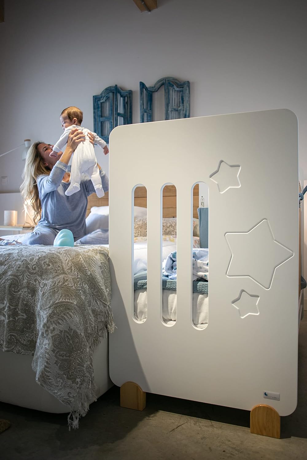Interbaby CUNA15 babybed Star Nature, wit, 19,3 kg