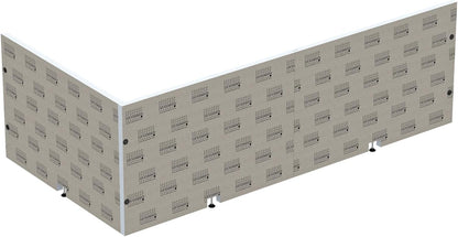 LUX ELEMENTS Bekleding voor badkuipen (set) inbouw in hoek klaar om te betegelen I 2x hardschuimplaten + montagemateriaal I Schimmelresistent
